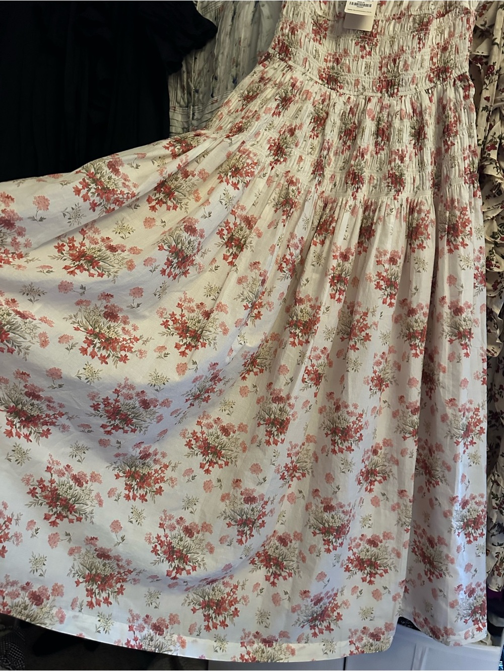 NWT $350 DOEN QUINETTE DRESS in IVORY LANTANA FLORAL Sz Medium - Picture 11 of 16